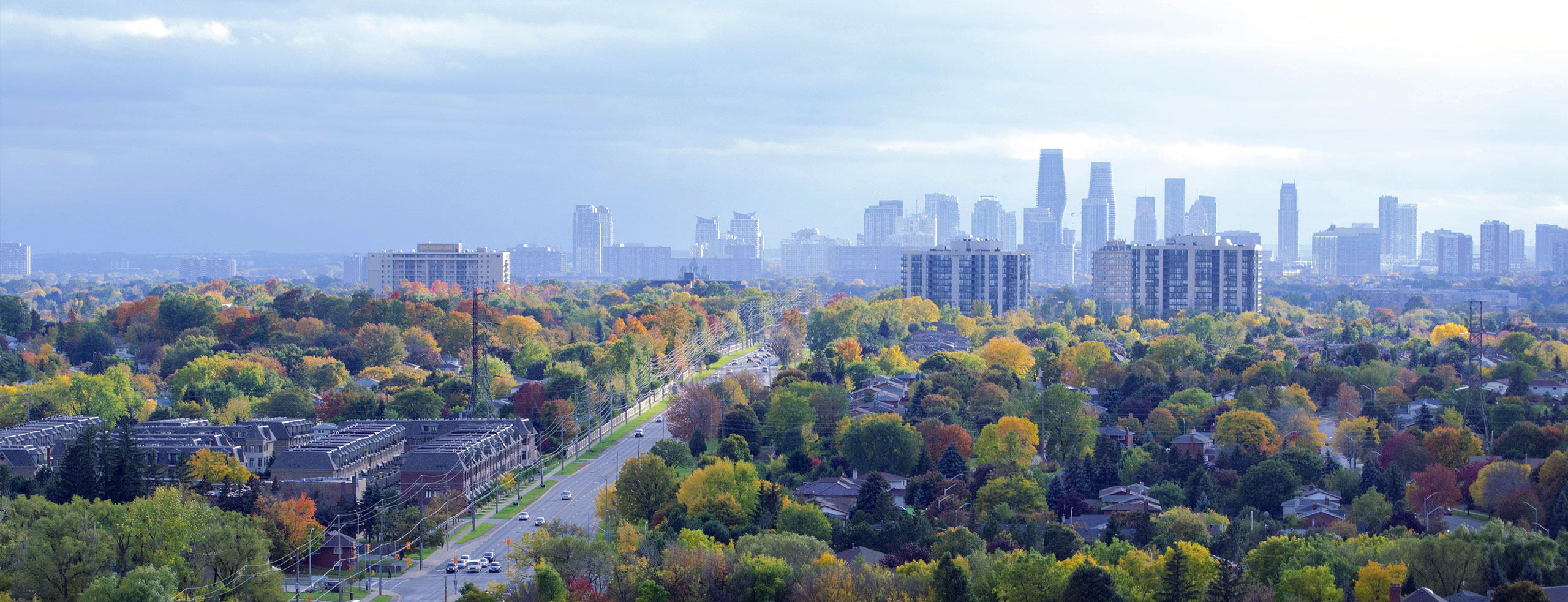 The city of Mississauga, Ontario, Canada during the day