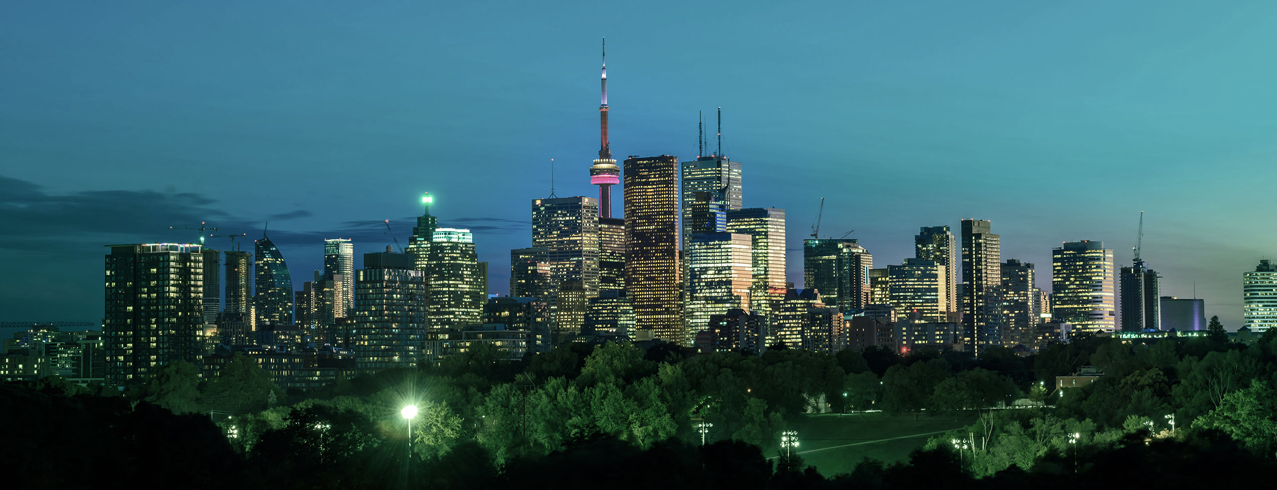 The city of Toronto, Ontario, Canada at night